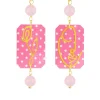 Lebole Maison Orecchini Viso E Fiore Mini Pois Rosa