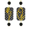 Lebole Maison Orecchini Viso E Fiore Mini Pois Nero