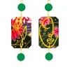 Lebole Maison Orecchini Viso E Fiore Mini Verde