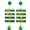 Lebole Maison Orecchini Viso E Fiore Righe Verde