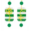 Lebole Maison Orecchini Viso E Quadrifoglio Mini Righe Verde