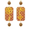 Lebole Maison Orecchini Viso E Quadrifoglio Mini Pois Marrone