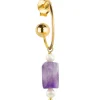Lebole Maison Orecchino Hoop Cilindro Viola Perla