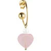 Lebole Maison Orecchino Hoop Cuore Rosa Perla