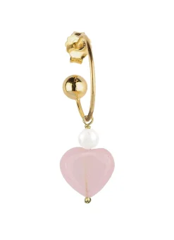 Lebole Maison Orecchino Hoop Cuore Rosa Perla