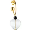 Lebole Maison Orecchino Hoop Cuore Trasparente Nero