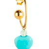 Lebole Maison Orecchino Hoop Cuore Turchese