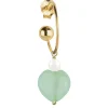 Lebole Maison Orecchino Hoop Cuore Verde Giada Perla