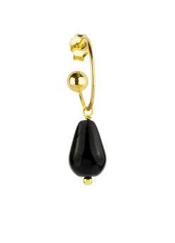 Lebole Maison Orecchino Hoop Goccia Nero