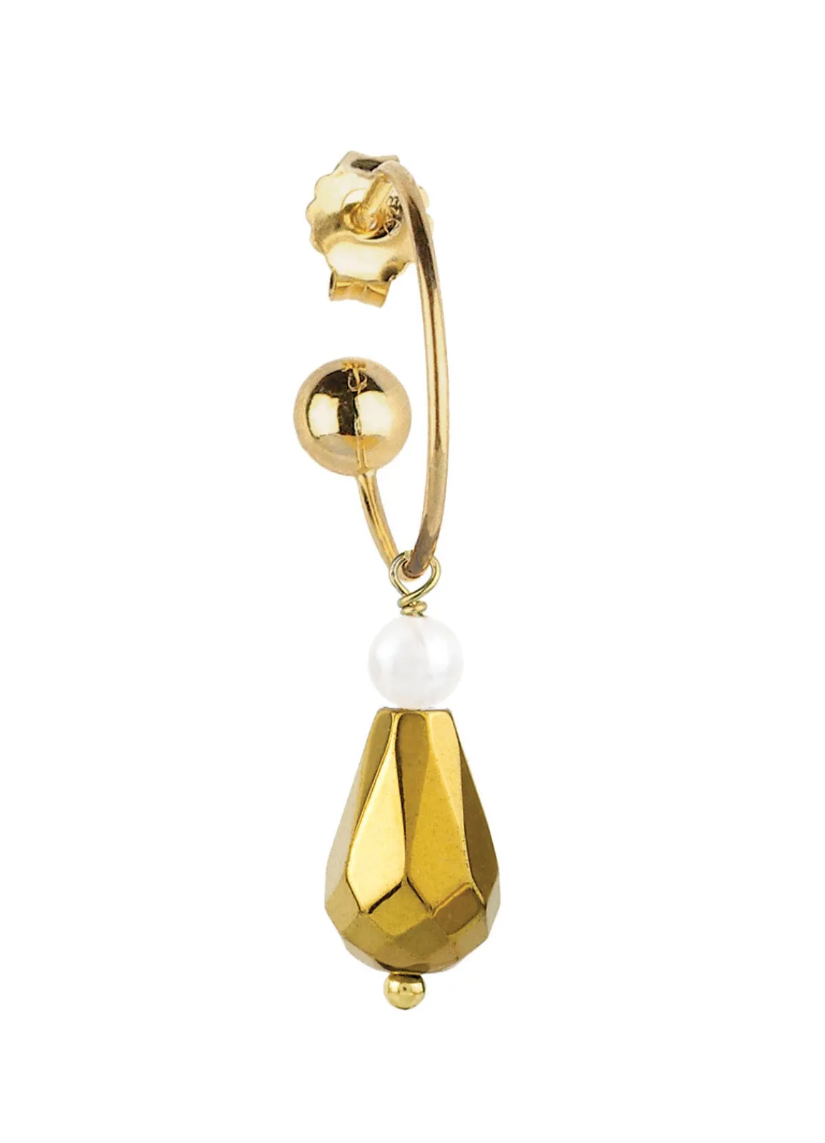 Lebole Maison Orecchino Hoop Goccia Oro Perla
