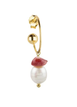 Lebole Maison Orecchino Hoop Goccia Perla Corallo