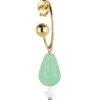 Lebole Maison Orecchino Hoop Goccia Verde Giada Perla