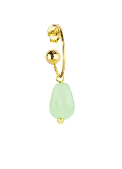 Lebole Maison Orecchino Hoop Goccia Verde Giada