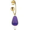 Lebole Maison Orecchino Hoop Goccia Viola Perla
