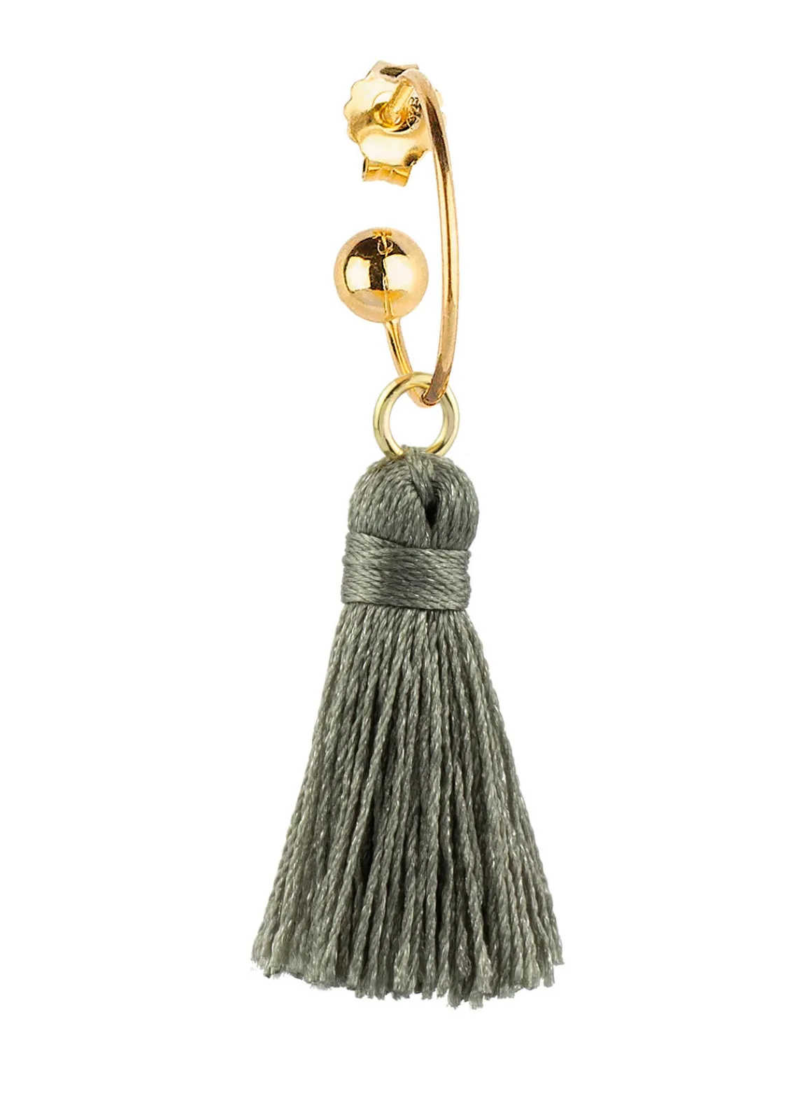 Lebole Maison Orecchino Hoop Nappa Grigio