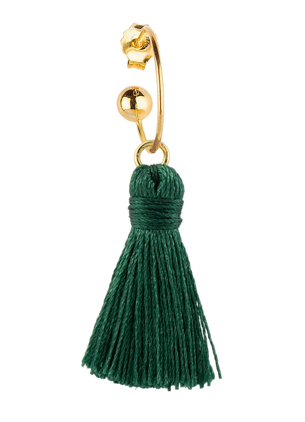 Lebole Maison Orecchino Hoop Nappa Verde