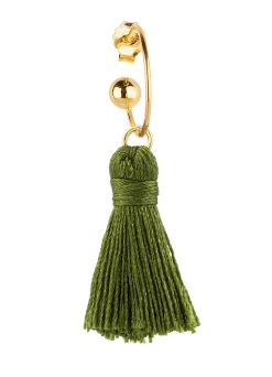Lebole Maison Orecchino Hoop Nappa Verde Oliva