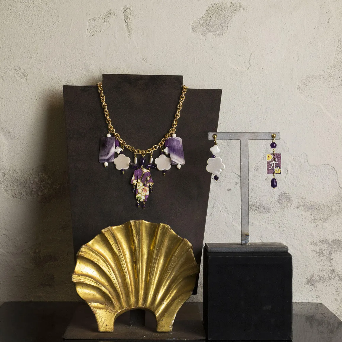 Lebole Maison Parure Girocollo Kimono Solo Io Viola