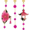 Lebole Maison Tris Orecchini Ventaglio Mini Seta Fucsia